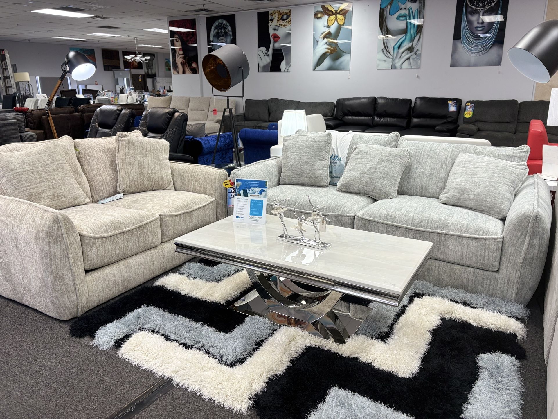 SOFA&LOVESEAT Set (available On Both Colors) For Sale 40% Off