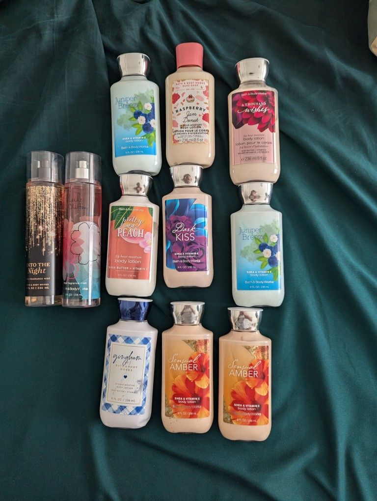 Discontinued Bath & Body Works Body Lotions And Fine Fragrance Mist