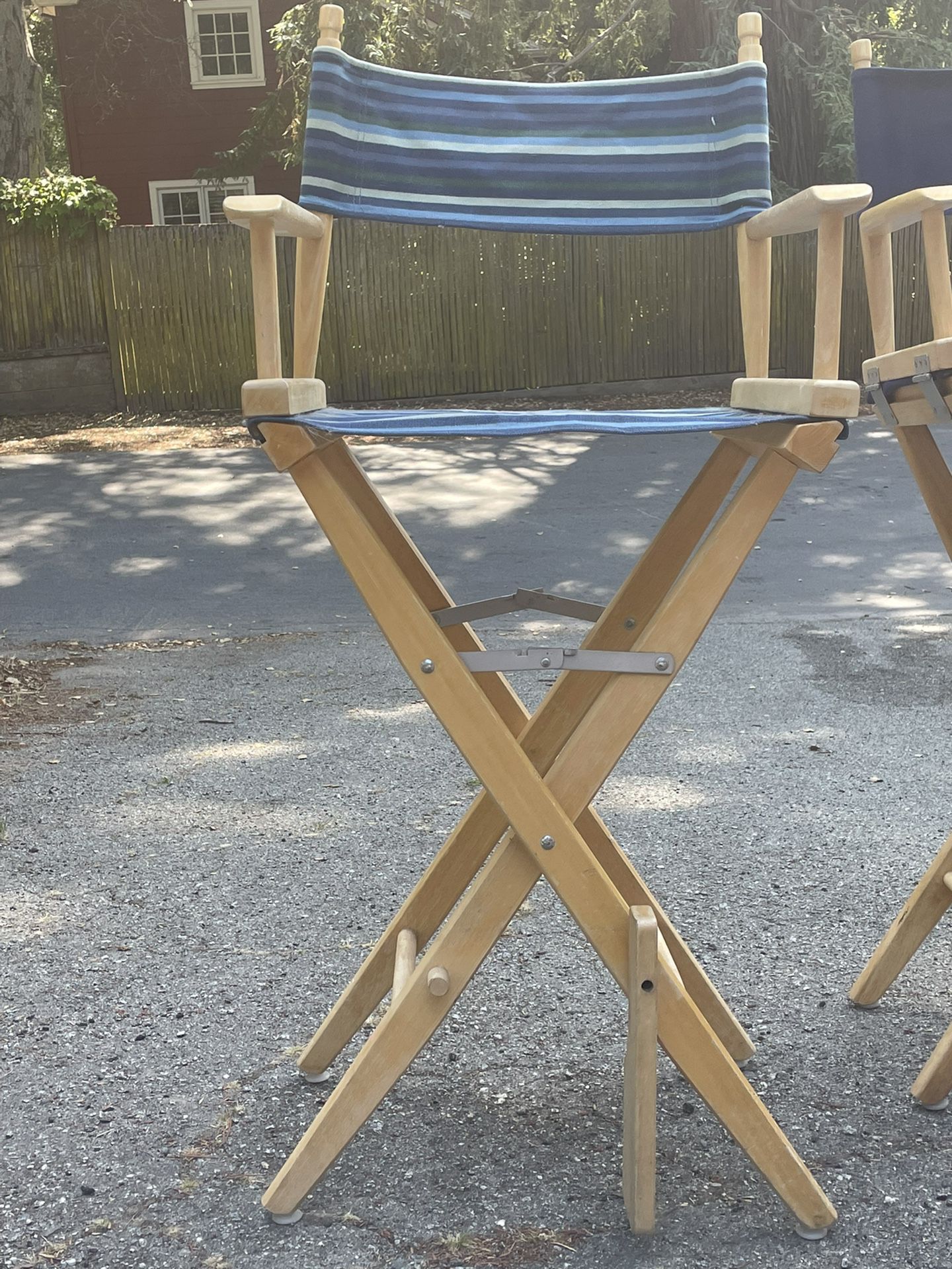 3 Wooden Director Studio Chairs 