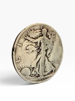 1936 Walking Liberty Half Dollar 90% Silver No Mint Mark Vintage US Coin
