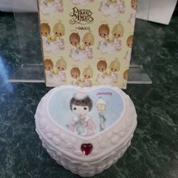 Precious Moments January Covered Box