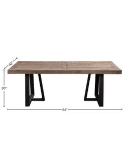 Modern farmhouse dining table with a bench.