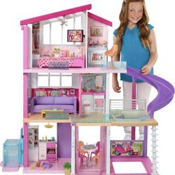 Barbie DreamHouse, Doll House Playset with 70+ Accessories Including Transforming Furniture, Elevator, Slide, Lights & Sounds