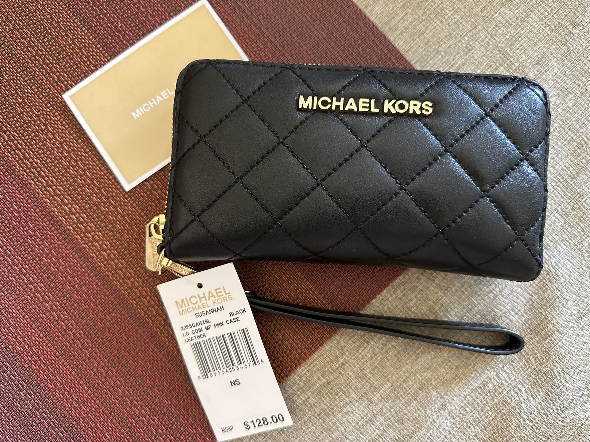 Michael Kors Quilted Wristlet Wallet  