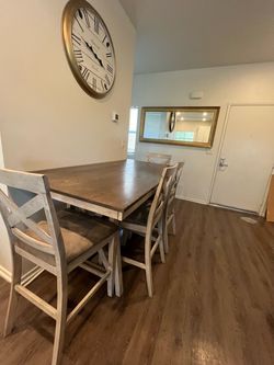 Counter Height Dining Table with 4 Chairs