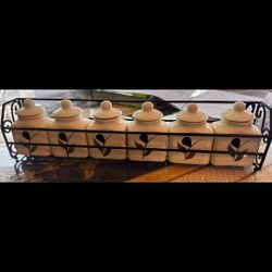 Condiments Jar with holder