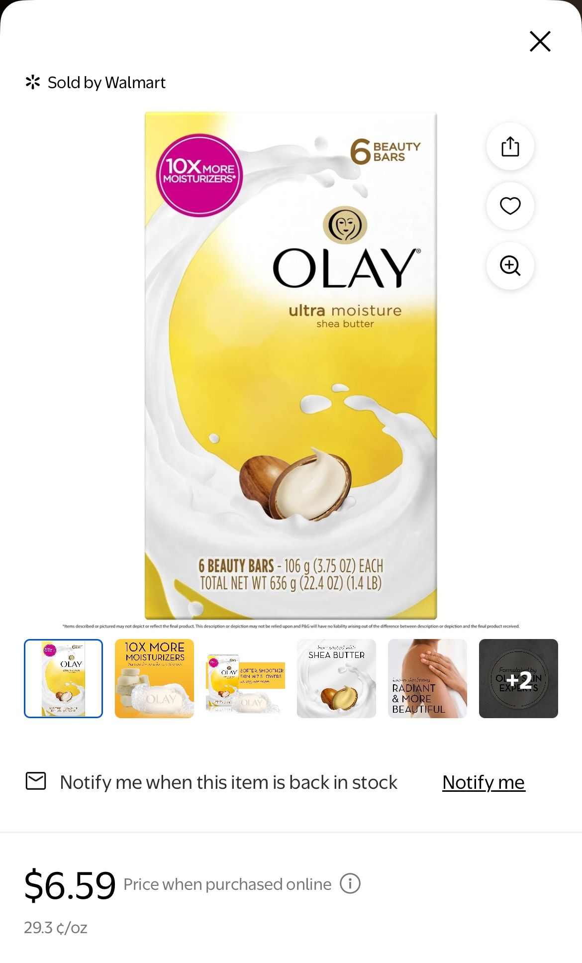 Olay Bar Soap 6 Pk