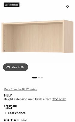 Billy Bookcase extension x2
