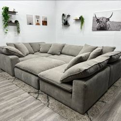 SUPER DELUXE BRAND NEW GREY SECTIONAL SAME DAY DELIVERY 