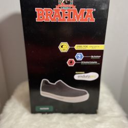 Brahma Mens Nathan Steel Toe Slip On Work Shoe 