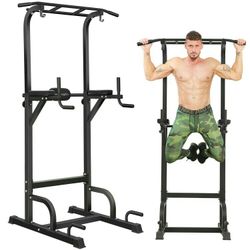 Power Tower Dip Station Chin Pull Up Bar Home Gym Fitness Equipment