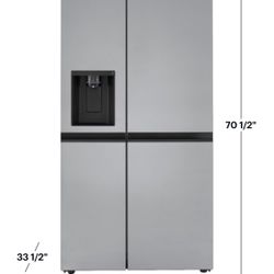 ❄️ NEW LG - 27.2 Cu. Ft. Side-by-Side Refrigerator with SpacePlus Ice - Stainless steel