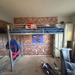 Kids Loft Bed (grey/silver)