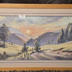 Lee Roberson Print Sunset In Cades Cove Smoky Mountians