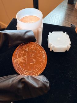 Full Tube of (20) 1 oz Bitcoin Crypto .999 Pure Copper Bullion Rounds