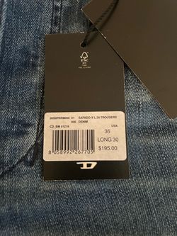 Diesel Safado-X Denim Trousers Size 36x30