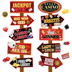 20pcs Casino Themed Party Signs (New, Unopened)