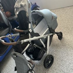 Uppababy vista Stroller Set W/ Additional 2nd Toddler Rumble Seat 