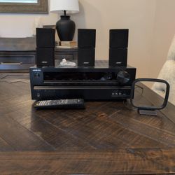ONKYO AV Receiver, Surround Sound, w/3 BOSE Speakers