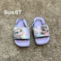 Toddler Girl Elsa Slip On Sandals Size 6T