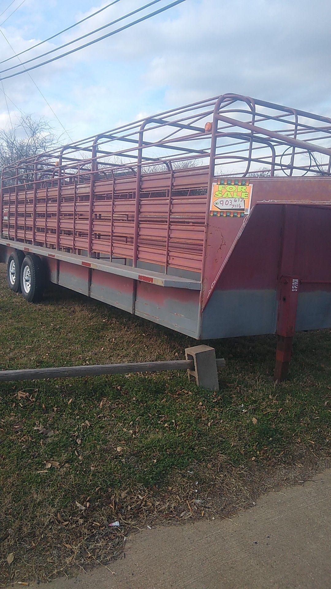 Wwcattle trailer 24 foot