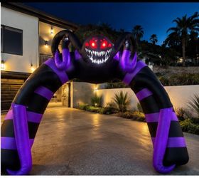 GIANT Halloween Inflatable Spider 🕷️ Black & Purple – HUGE Yard Decoration $70