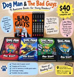 Like New Dog Man & The Bad Guys Book Collection – 9 Books