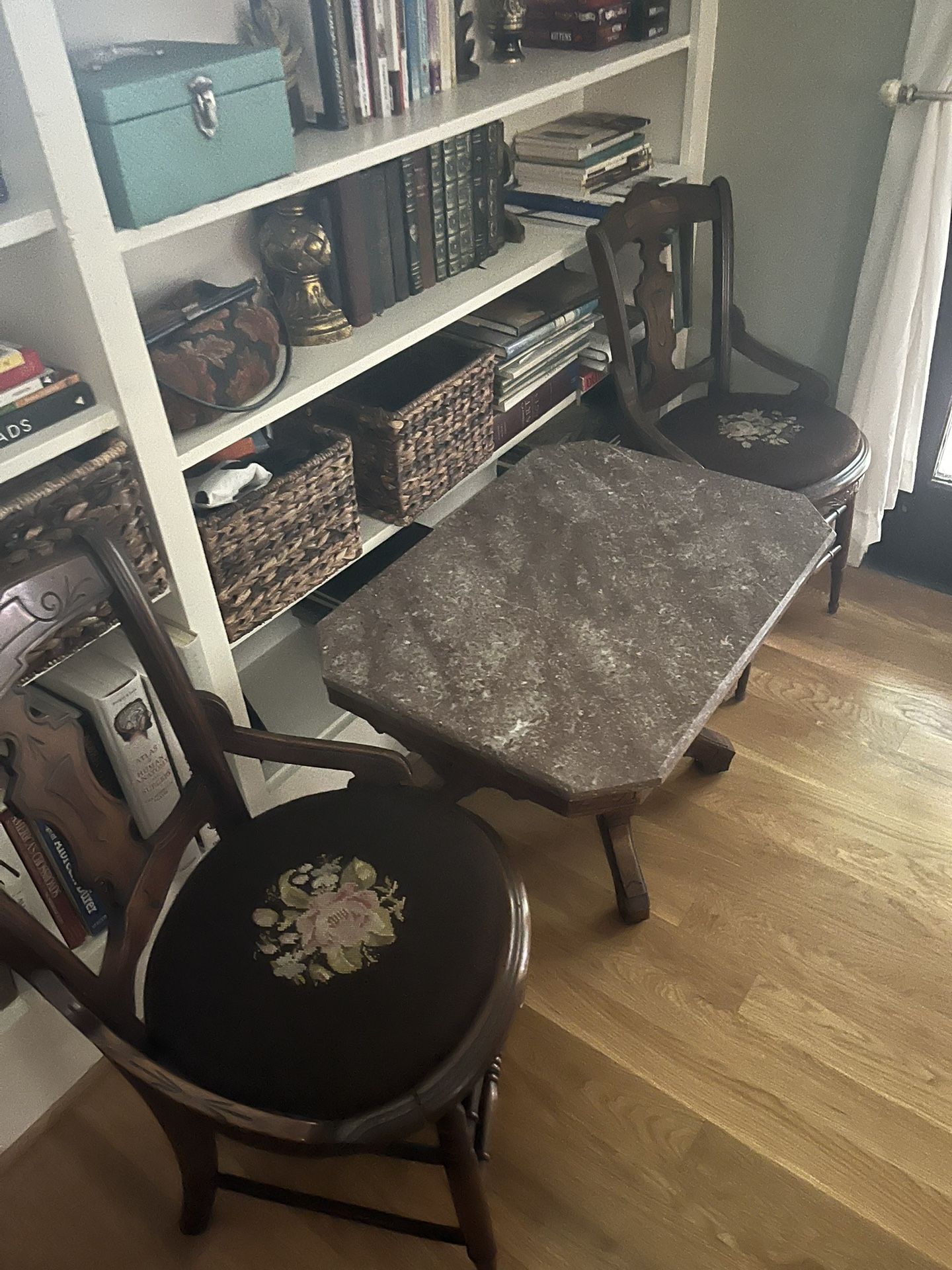 Antique Marble Table and Chairs