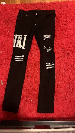 Black and white Amiri jeans