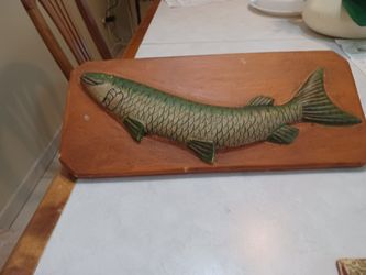 Hand carved wooden fish