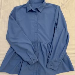 Blue button up