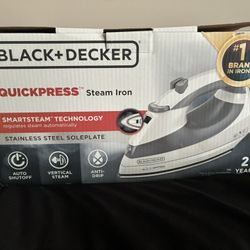 Used Black + Decker  Quick Press Steam Iron