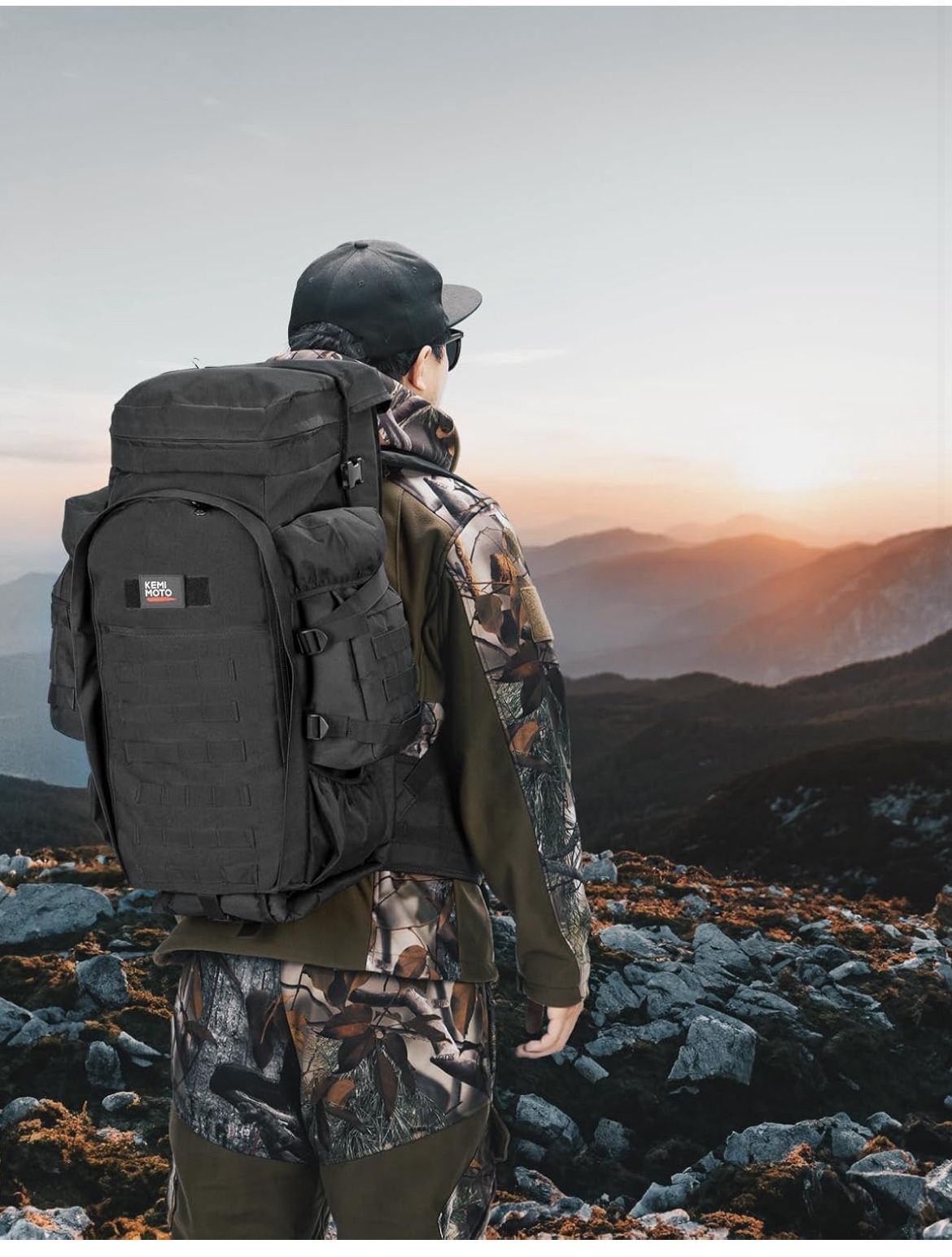 AMAZING GIFT!!! ONLY $45: External Frame Backpacks for Hiking and Hunting, 70L Large Capacity