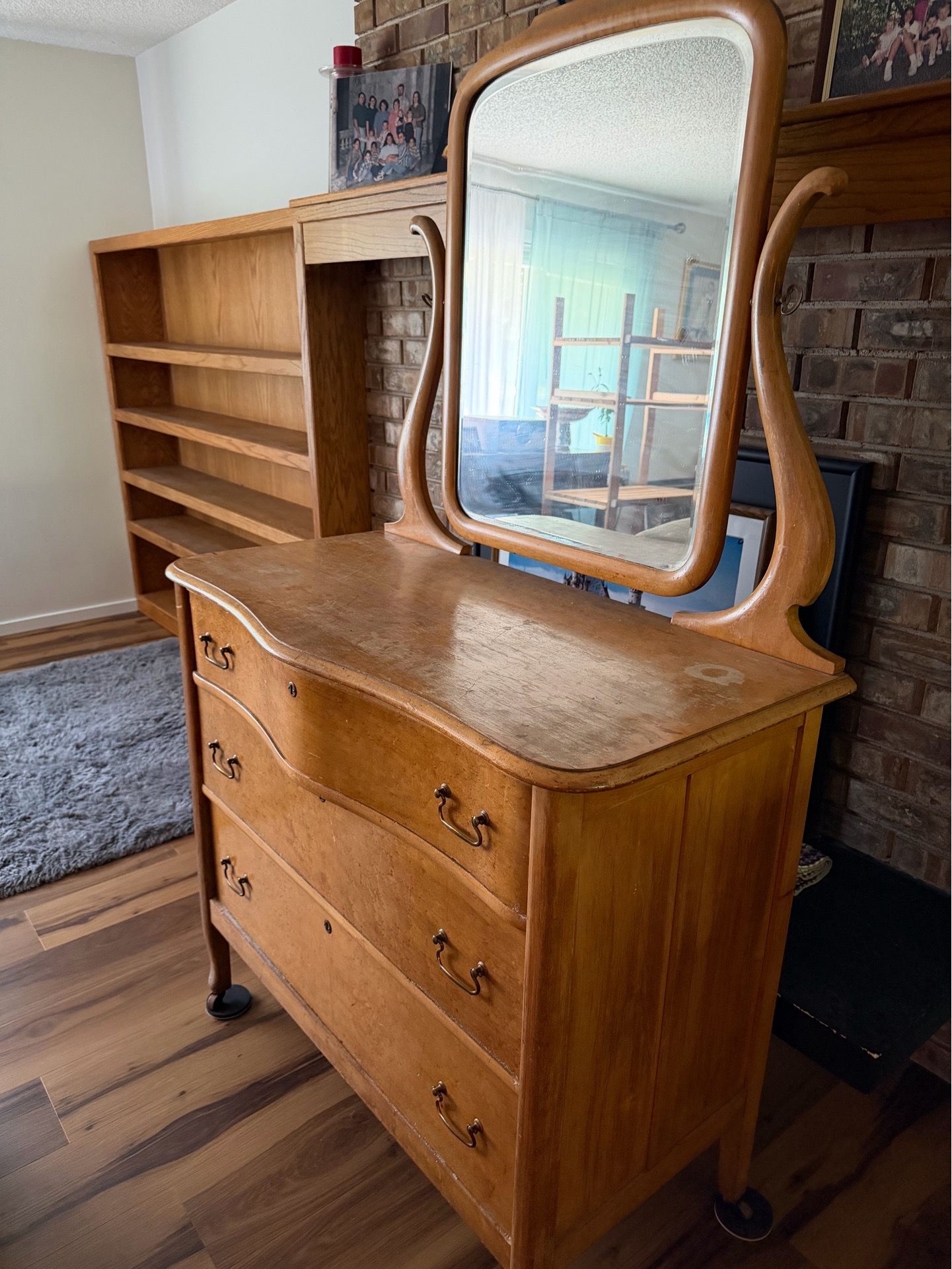 Dresser with mirror