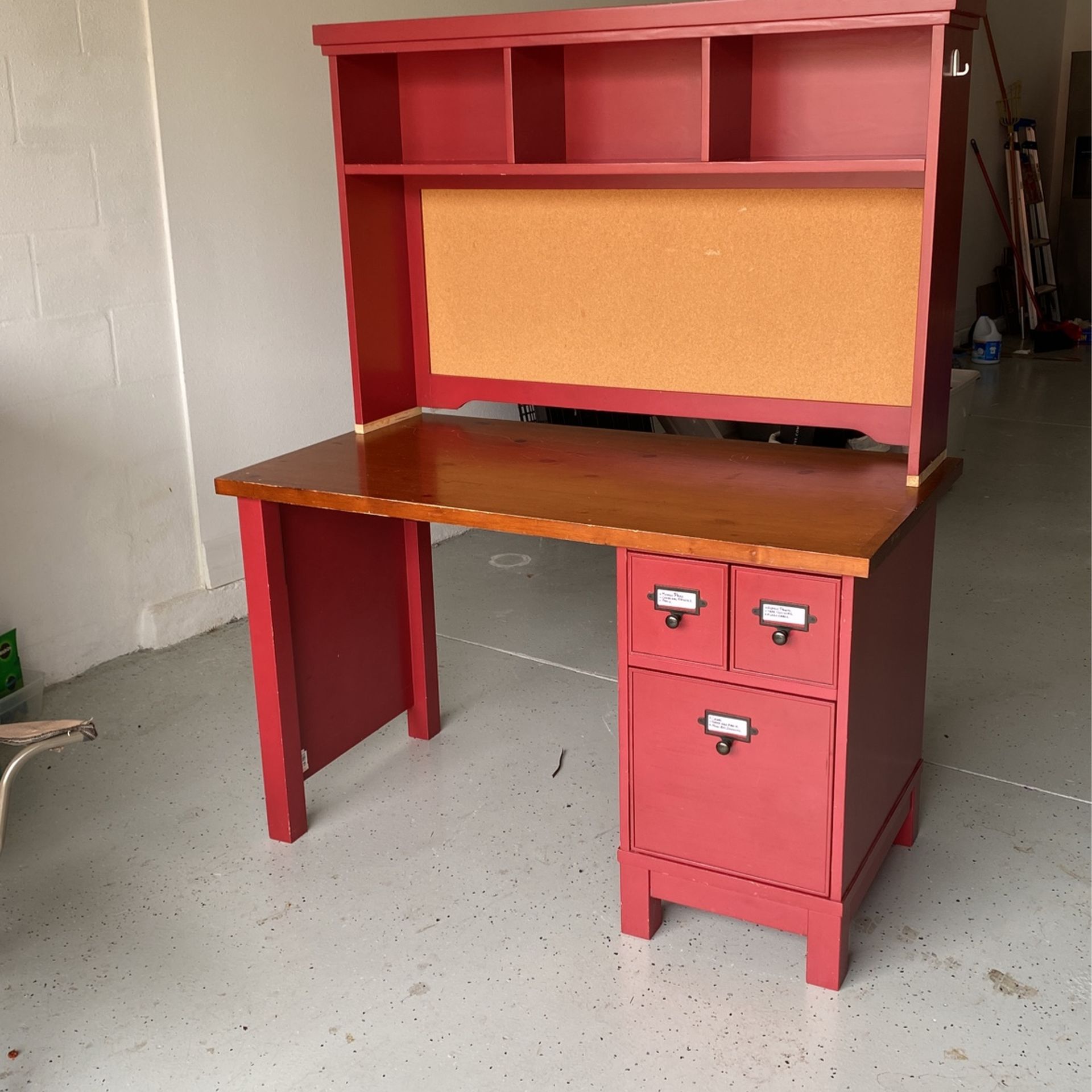 Pottery Barn Red Desk