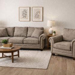 Living Room Couch and Chair Set — Comfortable and Sturdy