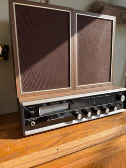Electro-Brand Solid State 8-Track AM/FM/MPX Receiver with Speakers