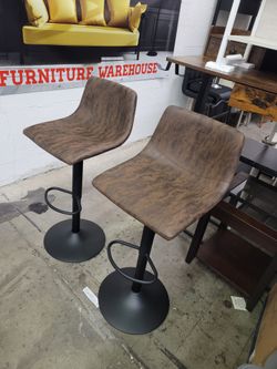 2 barstools Adjustable Height