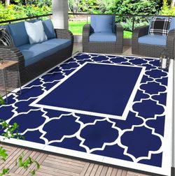 GENIMO 6' x 9' Outdoor Rug Waterproof for Patio Fall Decor, Foldable Reversible