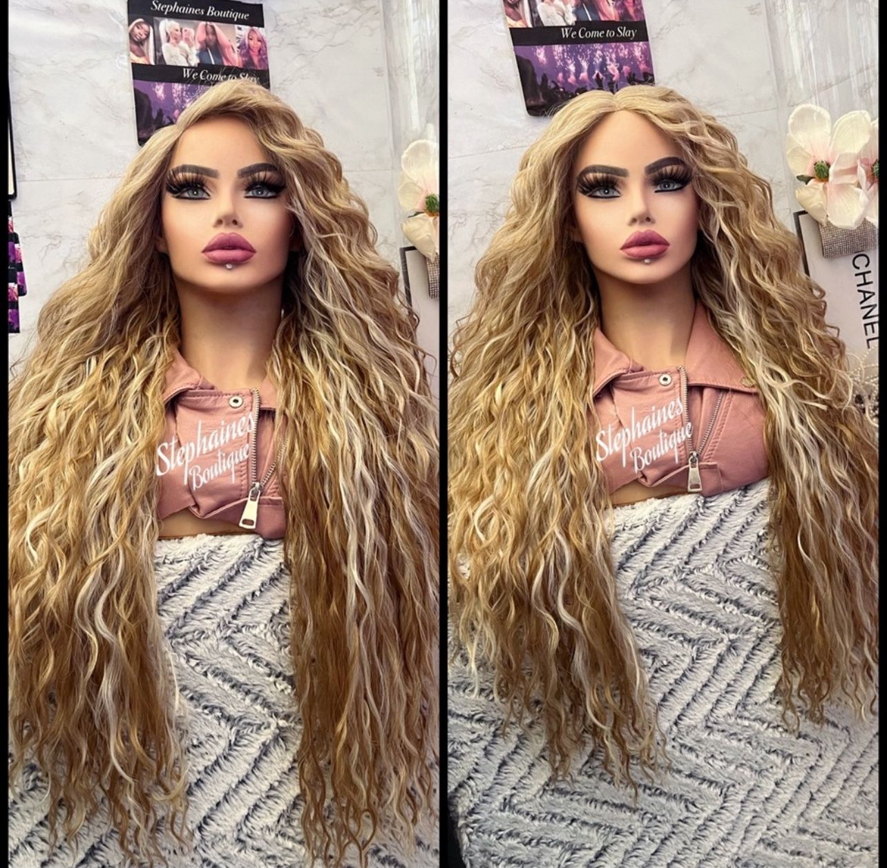 Human Hair Blended Lace Front Lace part Wig