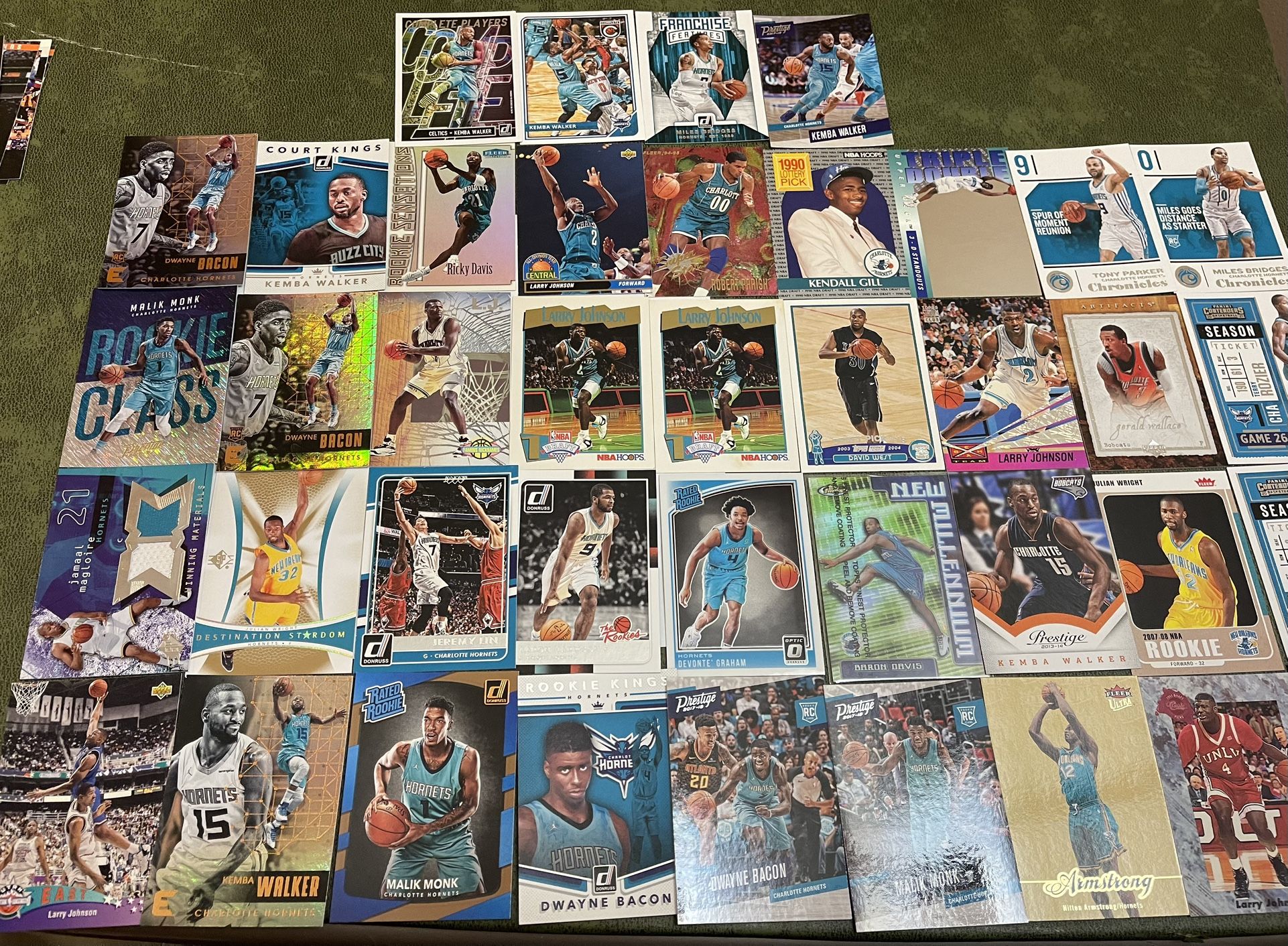 Lot of 40 NBA Hornets Basketball Cards-Stars-Rookies-Inserts Past & Present