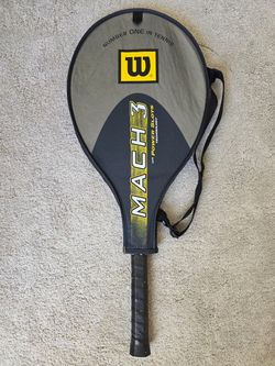 Wilson Mach 3 Power Slots Tennis Racquet 4 3/8 L3 w/ Cover Excellent Condition