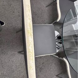 Glass Dining Table with Chairs