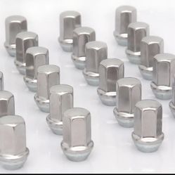 Chevy Tahoe Suburban Silverado Lug Nuts GM Tuercas (24)