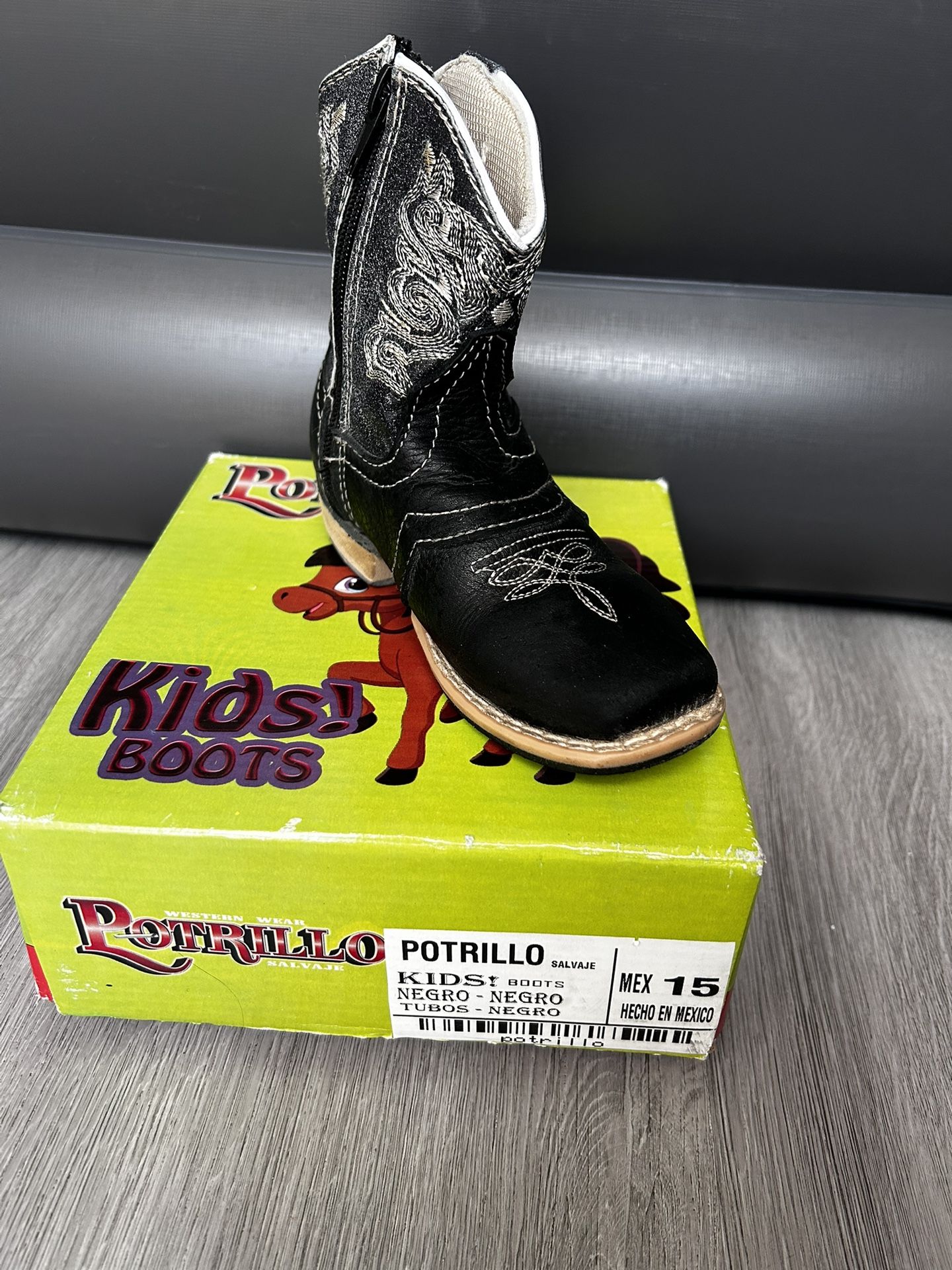 Black Boots, Size 15 Made In Mexico