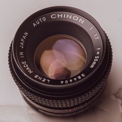 Auto Chinon 55mm f/1.7 vintage prime lens