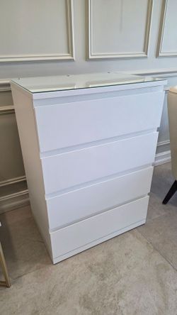 Ikea 4 Drawer Dresser, white, Storklinta