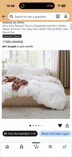 White duvet cover and 2 shams *ONLY*