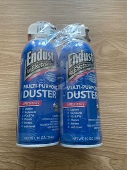 Lot of 2 cans, Endust for Electronics, Multi purpose duster, 10oz per can, Clean laptops & keyboards, New !
