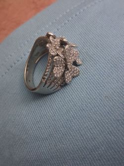Suzy Levian Sterling Silver CZ Multi Flower Ring